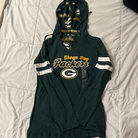 2000'S NFL GREEN BAY PACKERS Long Sleeve T-Shirt, Men's Size L unclear Green type dark green Vintage Second Hand